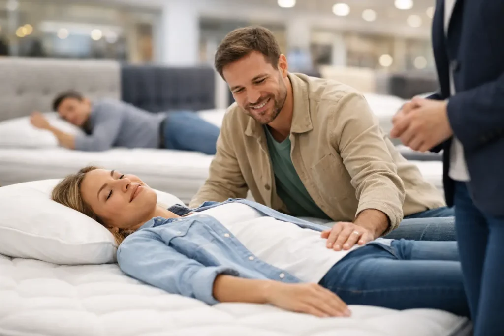 How to Test Mattresses in Store the Right Way