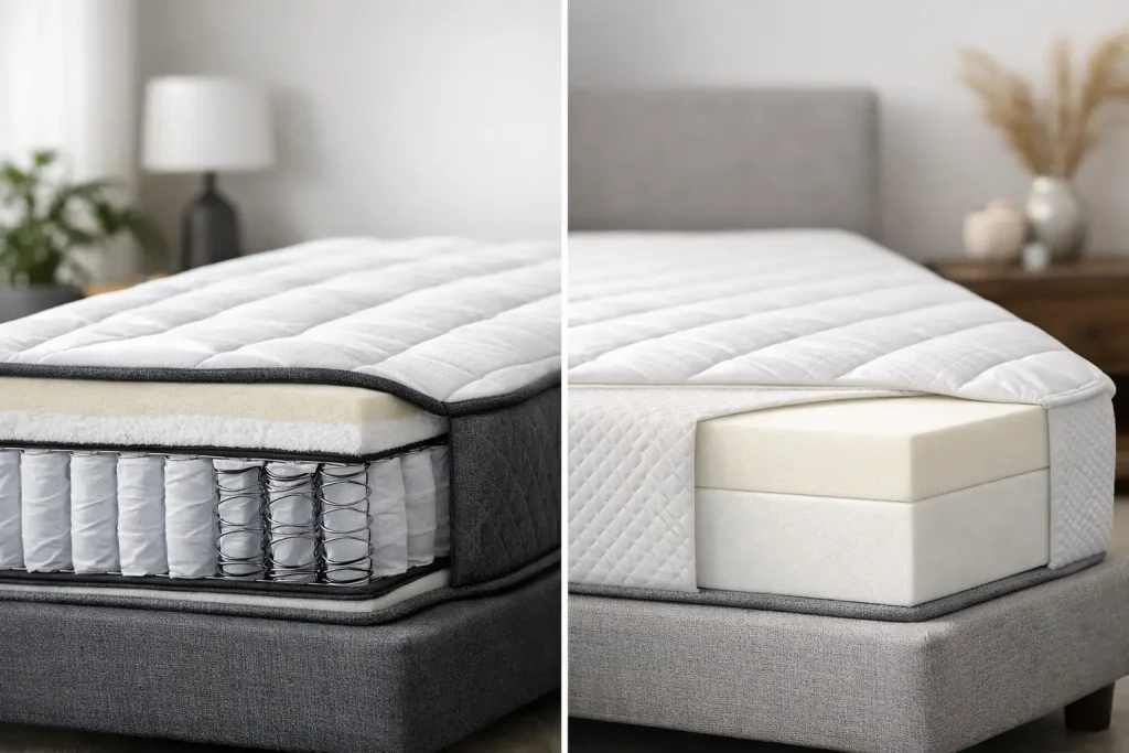 Hybrid vs Memory Foam Mattress Differences