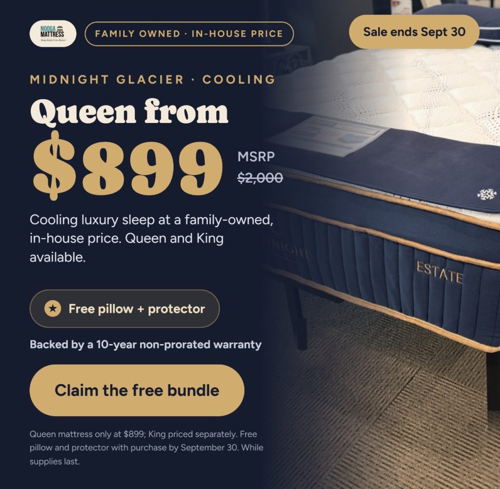 Midnight Glacier Queen $899 - Sept Sale