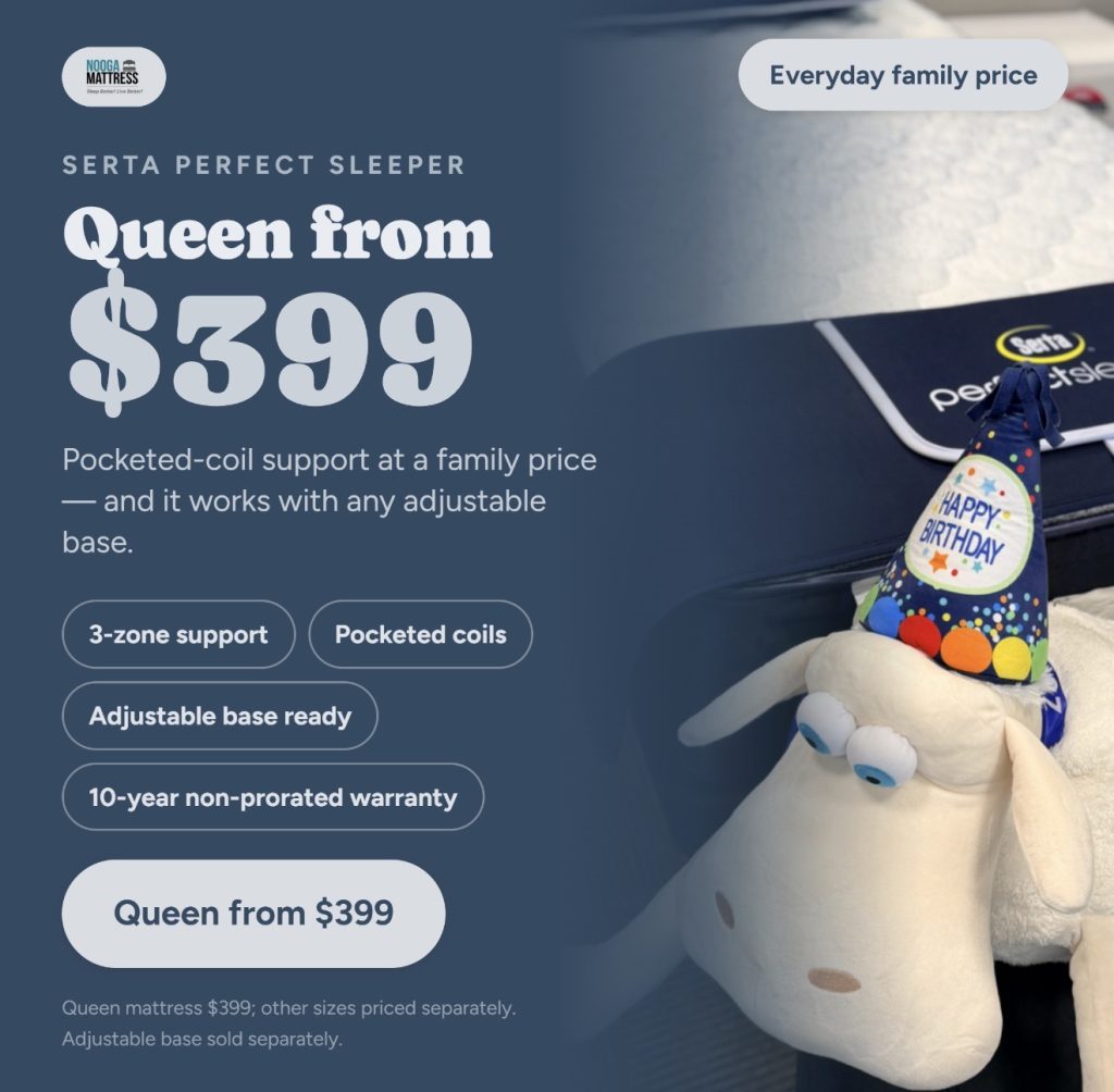 Serta Perfect Sleeper Queen $399